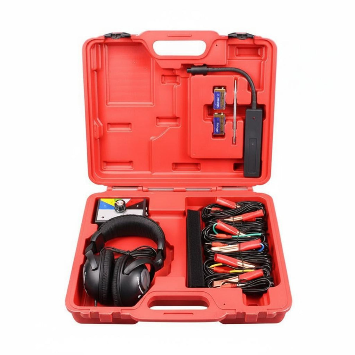 Multi-Point Detection Electronic Stethoscope with Headphones Automotive Stethoscope Sensitivity Control Engine Noise Tester Battery Powered for Mechanics