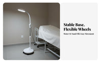 Stepless Dimming Shadowless Beauty Lamp Adjustable Brightness Esthetician Floor Lamp Stable Base Lighted Magnifier Stand Hands Shadowless for Nail Technicians Artists, Salon, Close Work, Oral Health Medical Office, Reading