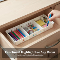 interlocking Divider Box Adjustable Dividers Drawer Organizer Space-Saving for Adults