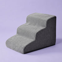 Dog Steps for Bed and Sofa with Removable Washable Cover, Ladder for Small and Cats, Soft Textile Pet Stairs for Easy Climbing