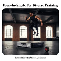 4 Pieces Stackable Soft Plyo Box Set Power Training Stackable Foam Block Set Adjustable Height Fitness Equipment for Athletes, HIIT fitness activitys