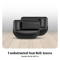 Car Space Filler with Beverage Holder Holder Drops Car Seat Space Filler Seat Side Pocket Organizer Reserved Charging Hole