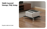 Sturdy Construction Vibration Isolation Audio Stand Stable & Long-Lasting High-Fidelity Equipment Stand Heavy Duty Load-Bearing Home Stereo Equipment Shelf High-Quality Materials for Audiophiles, Living Room