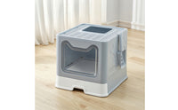 Cat Litter Pan with Drawer Pull-out Enclosed Litter Pan Easy to Pet Hygiene Supply for Indoor, Apartments