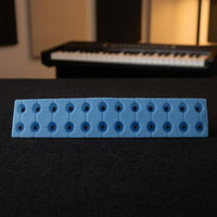 2 Pieces Molded Segment Lines Keyboard Key Strip Rectangular Conductive Rubber Strip Blue