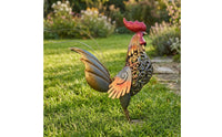Cockerel Figurine Farmhouse Metal Cockerel Hollow Decor for Collectors, Bookshelf