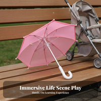 Doll Pram and Crib Set Fits 25-30cm Dolls Pretend Play Doll Set Role Playing Fun Kids Toy for Young Children, Preschoolers, Playroom, Nursery, Daycare