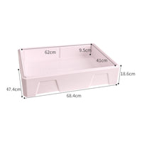 2 Pieces 24L Rectangular Insulated Box Molded Side Panels Insulated Food Box Large Capacity Hot Cold Food Holder
