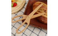 Wooden Tongs Beech Wood Scissor Tongs Serrated Wooden Food Clip for Home Cooks, Hosts, Kitchen, Buffet, Barbecue