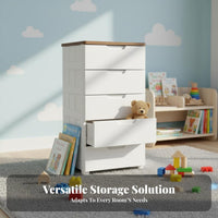 Space-Saving Plastic Drawer Cabinet Long-Lasting PP Material 5-Drawer Storage Cabinet Large Capacity Clothes Organizer Chest Easy to Install for Families, Homeowners, Bedroom, Living Room, Bathroom, Hallway