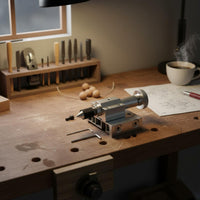 Mini Lathe Tailstock Compact Size Retractable Lathe Tailstock Adjustable Rotating Center for Crafting