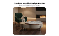 Convertible Coffee Table Elevating Top Function Convertible Storage Table Rotating Tabletop Living Room Furniture for Homeowners, Small Areas