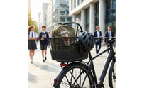Open-Top Plastic Bike Basket Rectangular Mesh Bike Basket Long-Lasting Lightweight for Grocery Shopping