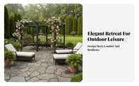Anti Wood Pavilion Courtyard Canopy Waterproof Patio Pavilion for Villa Owners, Homeowners, Balcony, Rooftop, Backyard