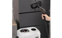 Transparent Water Reservoir Handheld Steam Cleaner Multiple Attachments Portable Steam Cleaner Coiled Hose