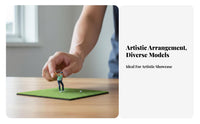 1:64 Miniature Golfer Figure Collector's Grade 1:64 Scale Golfer Figure Miniature Putting Player Figurine Highly Detailed