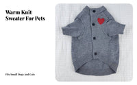 Warm & Cozy Striped Dog Sweater Soft & Stretchy Knitted Dog Sweater High-Stretch for Cat Owners, Cold Weather, Daily Wear, Outdoor Walks