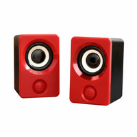 2 Pieces Universal Serial Bus-Powered Speaker Set Widely Compatible Desktop Speakers for Students