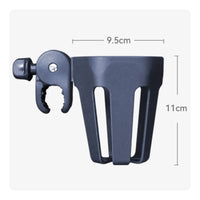 Slotted Stroller Cup Holder Cylindrical Cycle Cup Holder Black Child Transport Accessory PP