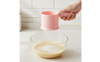 Semi-Automatic Flour Sifter Versatile Handheld Flour Sifter Fine Mesh Powder Sifter Easy to Clean Kitchen Utensil With Lid