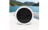 Textured Deck Plate Cover Screw-Mount Marine Deck Plate with Finger Grips Heavy Duty Hatch Cover Long-Lasting for Boats