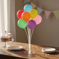 Easy Assembly 7-Balloon Display Stand Reusable Balloon Stand Kit Stable Base Table Centerpiece Helium-without Decoration for Weddings, Birthdays, Events, Parties
