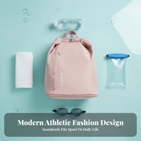 Dry Wet Separation Backpack Gender-Neutral Design Waterproof Swimming Backpack Large Capacity Fitness Rucksack for Swimmers, Beach, Outdoor Activities