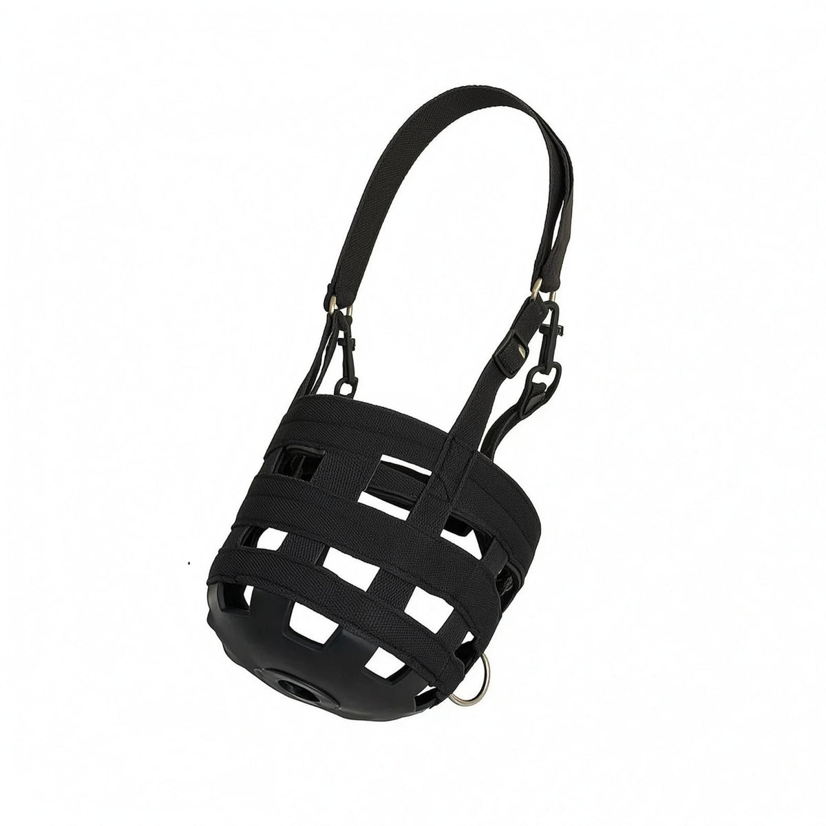 Horse Muzzle Guard Woven Strap Strapping Horse Muzzle Animal Gear Rigid Front Cup Metal Hardware