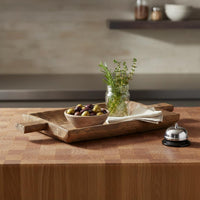 Wooden Tray with Handles Decorative Vintage Wooden Serving Tray Farmhouse Decor for Guesthouse