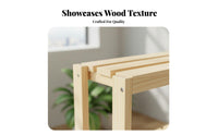 Solid Wood Wooden Plant Stand Space Saving Multi-Tier Flower Shelf Slatted Shelves Floor Standing Plant Rack Sturdy for Apartment Dwellers, Homeowners, Decorators, Windowsill, Living Room, Sunroom, Bedroom