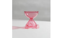 Transparent Hourglass Side Table Translucent Sculptural Side Table Glossy Furniture Hollow for Living Room, Bedroom