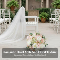Realistic Artificial Flowers Heart-Shaped Floral Arch Romantic Theme Heart-Shaped Archway Elegant Arrangement Photo Backdrop Pollenpollenless for partners, Photographers, Party Hosts, Wedding Ceremony, Proposals, Proposal Setting, Ceremonies
