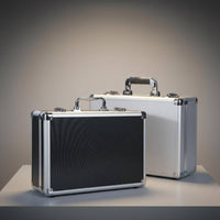 Lockable Equipment Briefcase Portable Lockable Equipment Case Heavy Duty Metal Instrument Box for Technicians, Hobbyists, Travel, Job Site, Field Work