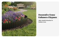 Decorative Flower Bed Fence Easy Assembly Flower Bed Edging Connecting Landscape Panels Sturdy and Long-Lasting Gardening