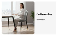 Modern Minimalist Design Cushioned Backrest Side Chair Light Luxury Aesthetic Padded Backrest Chair Soft Upholstered Padding Home Seating adaptable Use for Restaurant Owners, Homeowners, Interior Designers, Dining Room, Kitchen, Cafe