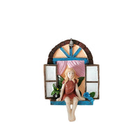 Fairy Window Ornament Whimsical Hanging Garden Sculpture Magical for Patio