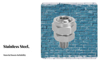 Long-Lasting Stainless Steel Swivel Nozzle Connector Wear-Resistant Universal Angle Adjustment Spray Head for Dust Suppression