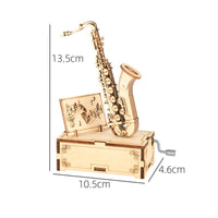 Wooden 3d Puzzle Musical Box Individual Lumber Musical Box Puzzle Decorative Piece Craft Kit for Beginners