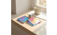 100 Pieces Polished Edges Holographic Acrylic Block Crystal-Like Craft Supply Thin Art Material Light Refraction for Decorative Projects