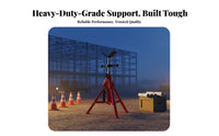 Rotating Head Pipe Stand High Load Capacity Tripod Pipe Stand Long-Lasting Construction Easy Setup for Pipefitters, Workshops