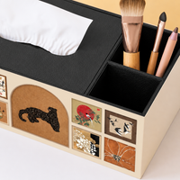 Leather Tissue Case Modern Minimalist 24x13x9.5cm Living Room Car Stylish