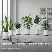 Plant Pot Base with Wheels Water Reservoir Wheeled Plant Saucer Sturdy Wheeled Planter Saucer for Gardeners, Homeowners, Indoor, Outdoor, Living Room