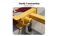Visual Deterrent Anti-Theft Tire Lock Easy to Use Wheel Clamp Lock Weather Resistant for Parking Enforcement, Driveway, Long-Term Storage