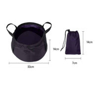 Nylon Collapsible Basin Drawstring Pouch Foldable Basin Multi-Purpose Foldable Pail Easy to Clean