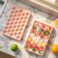 Round Soft Drink Ice Maker for Home Bar, 33-Cavity Polypropylene Ice Trays for Party Supplies, Easy-Release Spherical Ball Mold