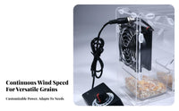 Bird Food Blowing Machine Adjustable Fan Fast Avian Husk Remover Easy to Clean Millet Husk Separator