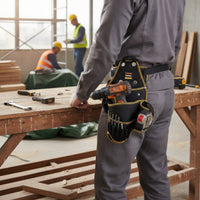 Efficient Drill Tool Bag with Buckle Compact Tool Pouch with Bit Pockets Long-Lasting Drill Holder Secure for DIYers