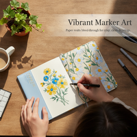 Acrylic Marker Sketchbook with Flip-Through Design, Portable Blank Art Book for Watercolor and Sketching