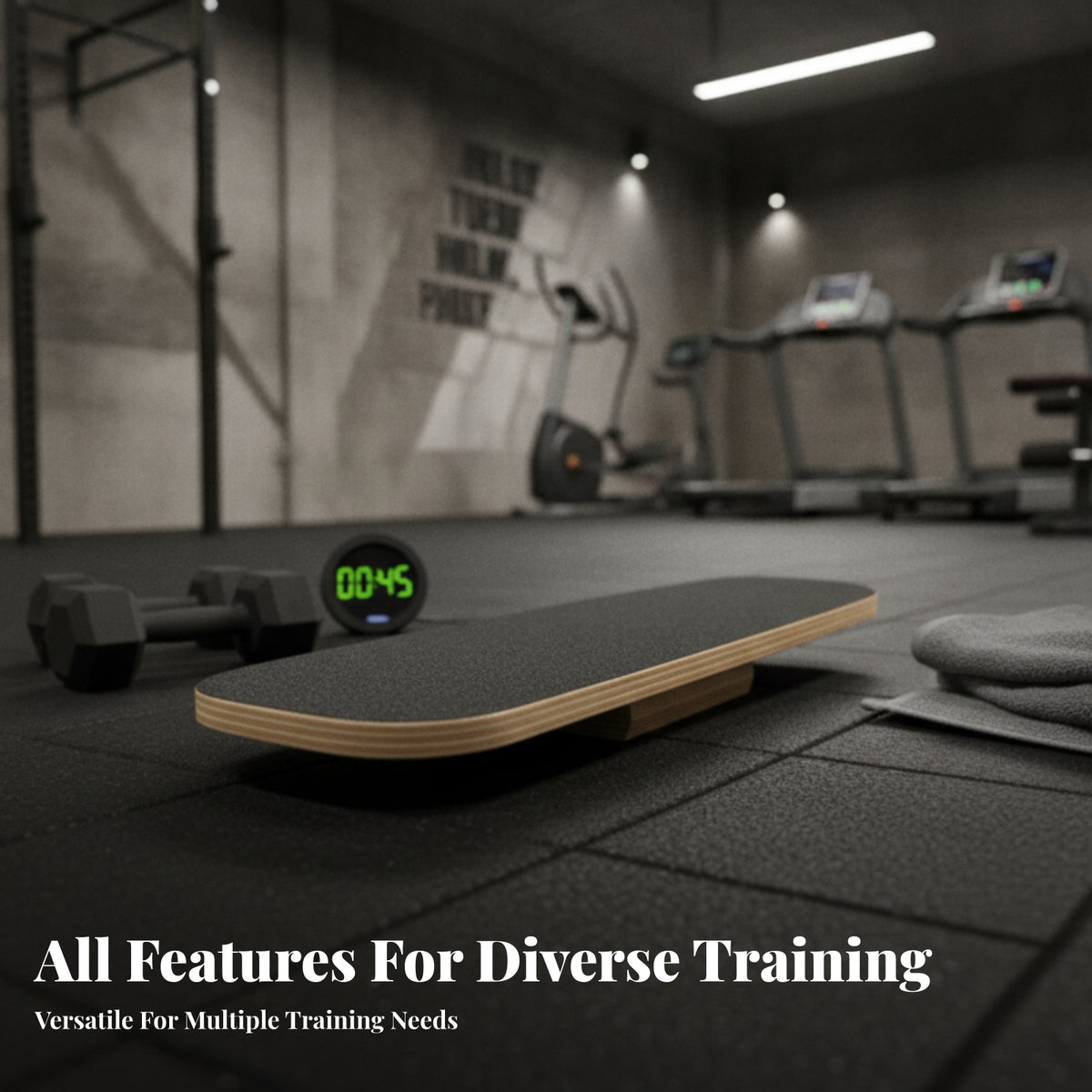 Mini Golf Balance Board Textured Balance Training Board Black Exercise Gear Wooden for Golfers