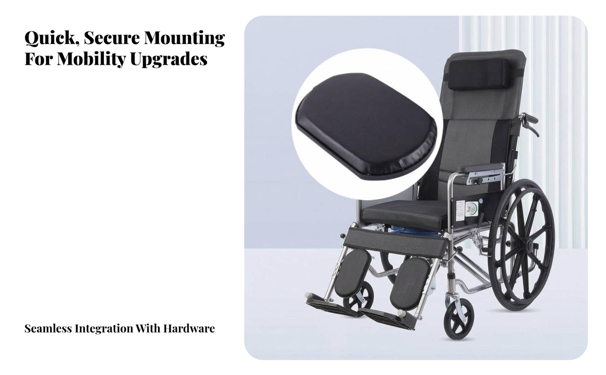 Padded Leg Guard Pad | Soft Foam-Filled Interior, Easy to Clean Leather-Like Surface Footrest Pad with Mounting Screw, for Home Care
